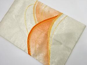 未使用品　遠山模様　刺繍　名古屋帯